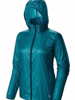 Mountain Hardwear Ghost Lite Pro Jacket Women's M Teal Ultralight Packable NWT